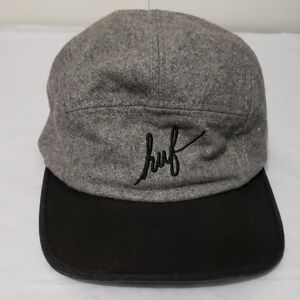 HUF Wool Blend Script Activities Gray and Black Cap‎